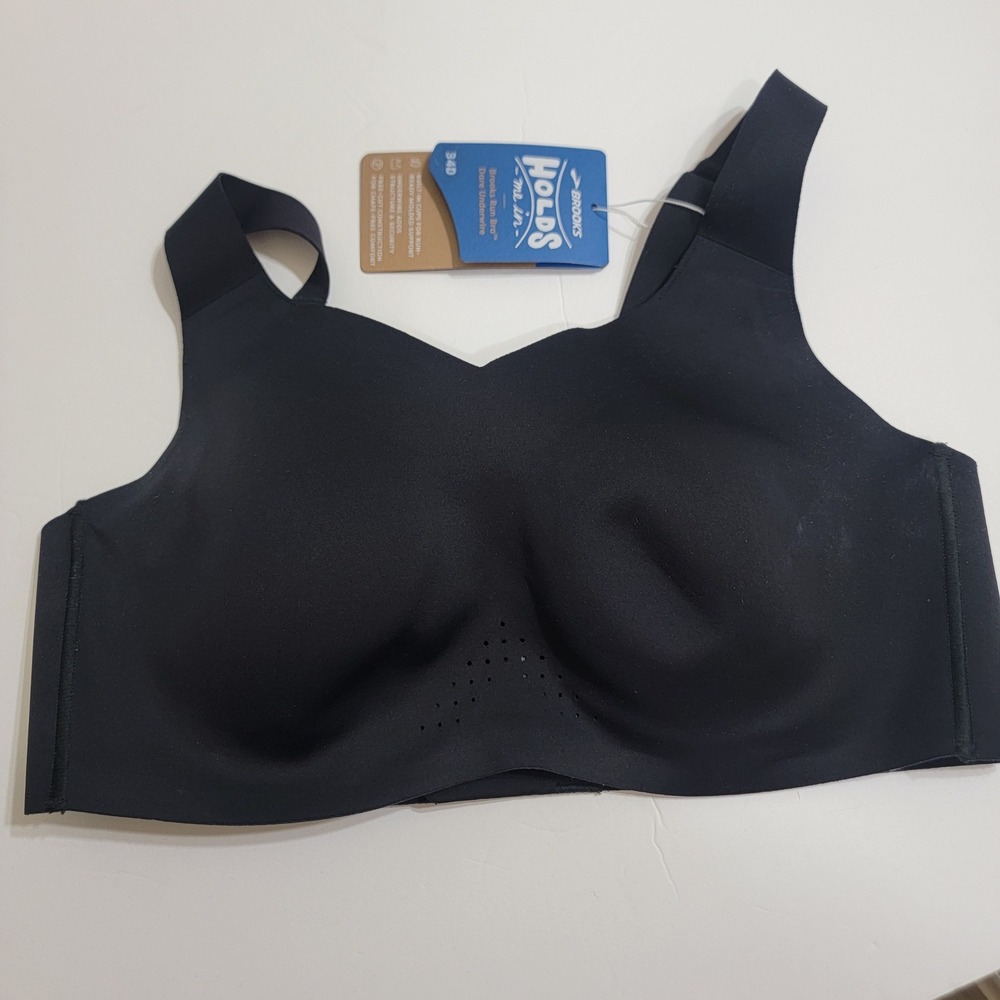 NEW Brooks Dare Underwire Run Bra Womens 34D Black NEW High Impact Sports Bra